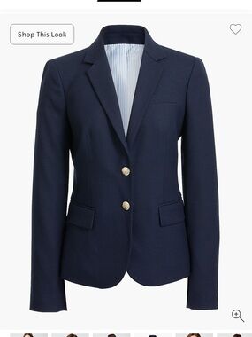 J. Crew Factory Navy Schoolboy Two-Button Tailored Blazer sz 18